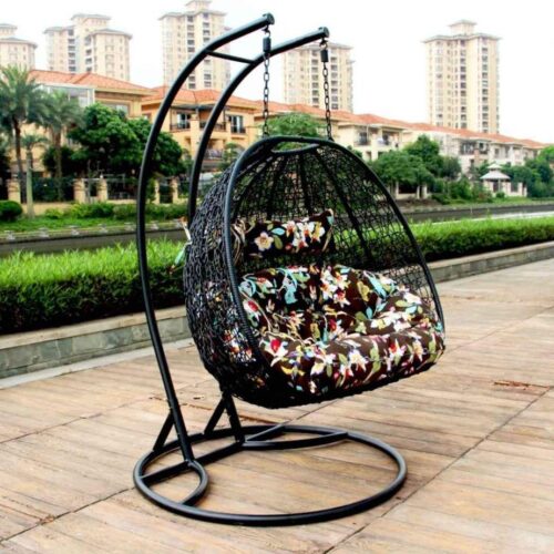 Brand New Bali Style Swing Double Seater Egg Chair Wicker Rattan Hammock Hanging Pod Seat