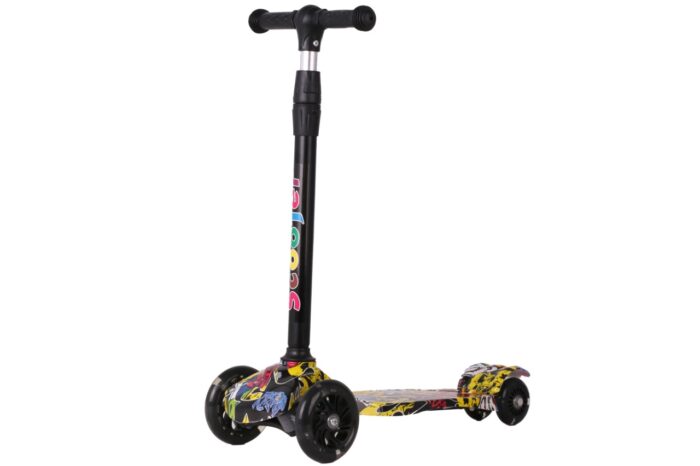 : 3 Wheel Scooter For Kids Adjustable Height Kickboard T Bar Children (Kids Scooter)