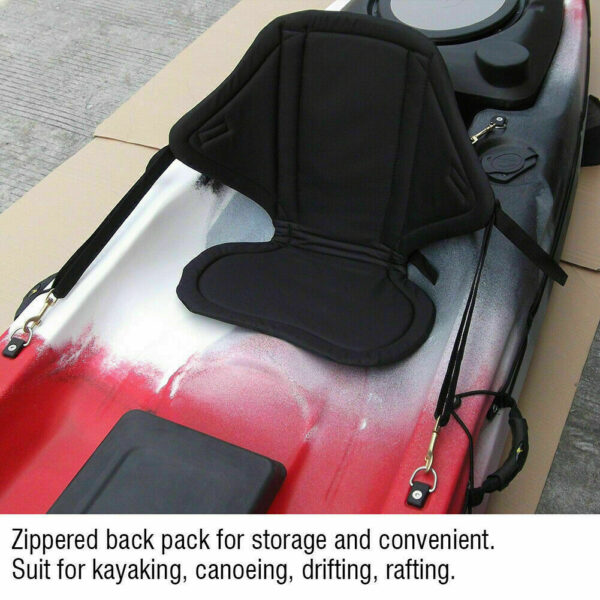 Paddle Board Chair Canoe Kayak Seat Zipper Back Bag Adjustable Straps